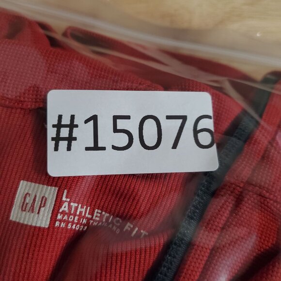 GAP Top Womens Large Red Athletic Fit Lightweight Nylon Long Sleeve Hoodie - Picture 9 of 9